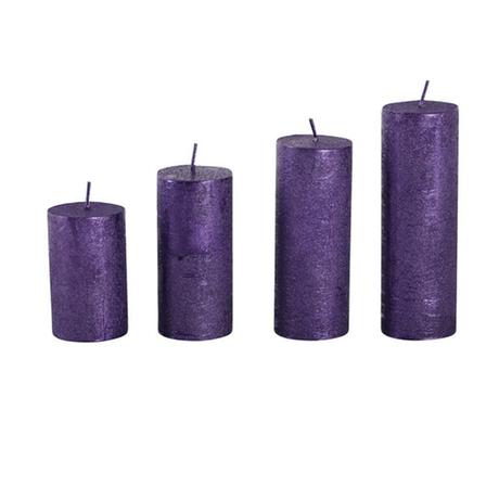 Provence Rustikálna adventná sviečka ø4cm PROVENCE 4 velikosti fialová