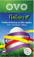 Farby na veľkonočné vajíčka OVO nature ŽLTÁ, KARMÍNOVÁ, FIALOVÁ