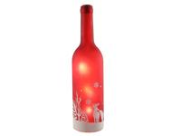 Vianočná dekoračná fľaša LED 29cm červená