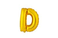 Balónik písmenko "D" TORO 30cm zlatá