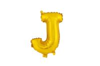 Balónik písmenko "J" TORO 30cm zlatá