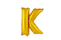 Balónik písmenko "K" TORO 30cm zlatá
