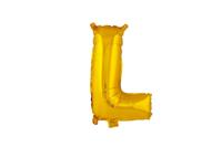 Balónik písmenko "L" TORO 30cm zlatá