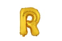Balónik písmenko "R" TORO 30cm zlatá