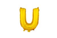 Balónik písmenko "U" TORO 30cm zlatá