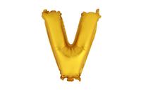 Balónik písmenko "V" TORO 30cm zlatá