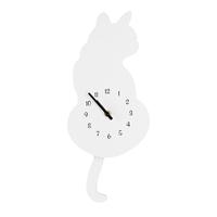 Nástenné hodiny TORO biela mačka 40cm