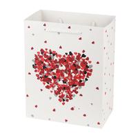 Papierová darčeková taška TORO 15x14,5x6cm MIX srdce