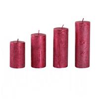Rustikálna adventná sviečka ø4cm PROVENCE 4 velikosti červená