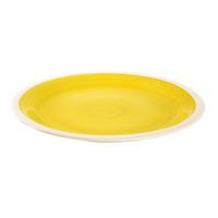 Keramický plytký tanier TORO 26cm, žltý