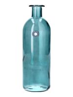 Sklenená váza fľaša WALLFLOWER 20,5cm petrole...