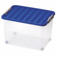 Plastový úložný box s vekom HEIDRUN Clip Box 45l