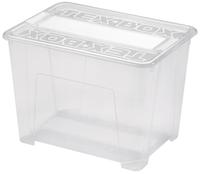 Plastový úložný box s vekom HEIDRUN TexBox 21l