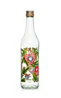 Sklenená fľaša s viečkom TORO 500ml vianočný dekor