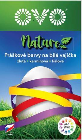 OVO Farby na veľkonočné vajíčka OVO nature ŽLTÁ, KARMÍNOVÁ, FIALOVÁ