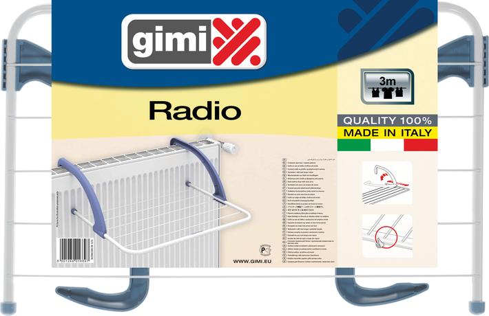 Sušiak na bielizeň na radiátor GIMI Radio 3m