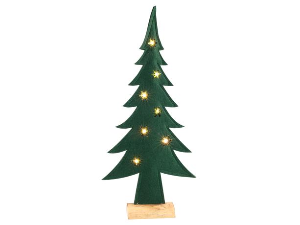 E-shop SVENSKA LIVING Plstený vianočný stromček 7 LED 52cm s časovačom