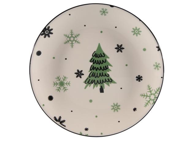 E-shop Vianočný keramický dezertný tanier 19cm stromček