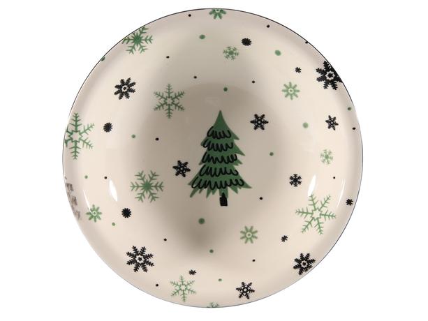  Vianočný keramický polievkový tanier 21cm stromček