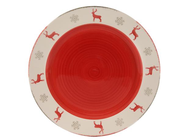 E-shop HIT Vianočný keramický plytký tanier 26,5 cm sob