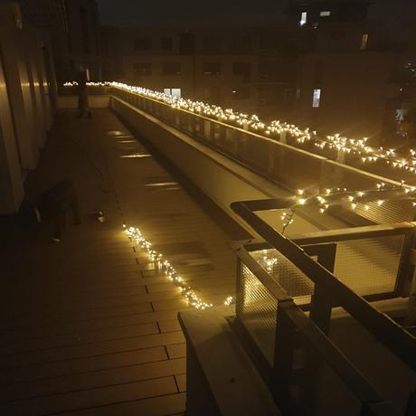 Vianočná svetelná reťaz LED chumáč 6,9m