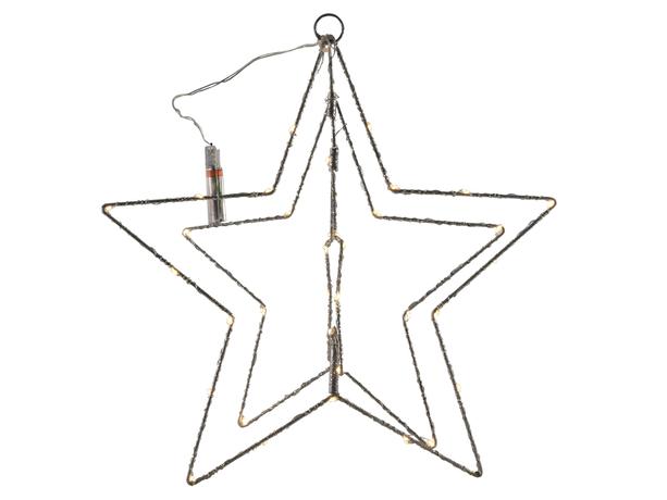 E-shop SVENSKA LIVING Vianočná dekorácia s časovačom 50LED hviezda 40cm