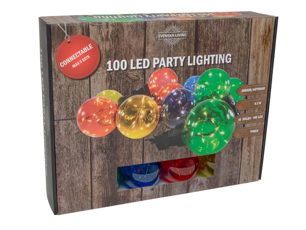 E-shop SVENSKA LIVING Party osvetlenie 10x farebná guľa s časovačom 100LED 4,5m