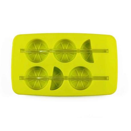 E-shop TORO Forma silikónová na ľad so slamkou, citrón, zelená