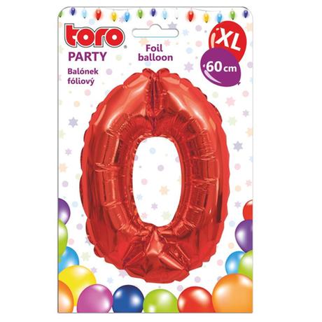 TORO Balónik fóliový TORO XL číslica &quot;0&quot; 60cm