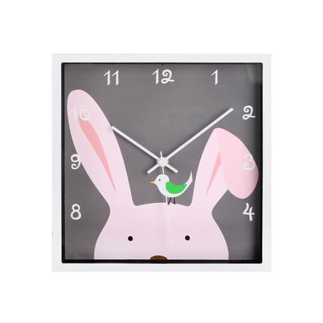 E-shop TORO Nástenné hodiny TORO 24x24cm pes, králík
