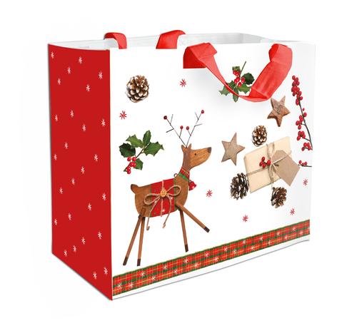 E-shop TORO Nákupná taška TORO 43x37x21,5cm vianočný sob
