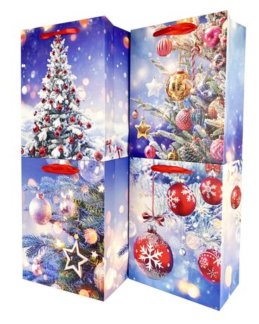 TORO Papierová darčeková taška TORO 32x26x12cm MIX vianočný sneh
