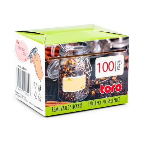 E-shop TORO Univerzálne nálepky na poháre TORO 100ks MIX tvarov