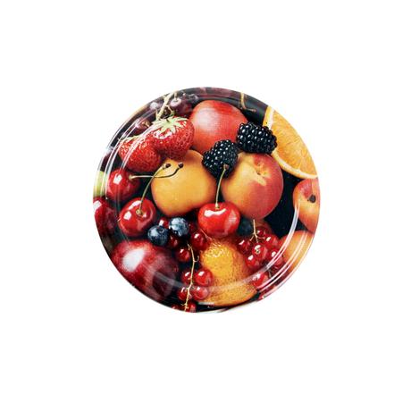 TORO Viečko Twist na zaváracie poháre 10 ks, 82 mm, motív ovocie