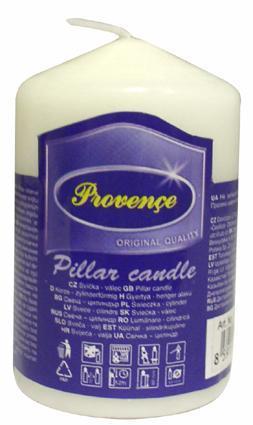 E-shop Provence Neparfumovaná sviečka PROVENCE 8cm biela