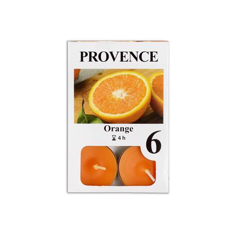 E-shop Provence Čajová sviečka PROVENCE 6ks pomaranč