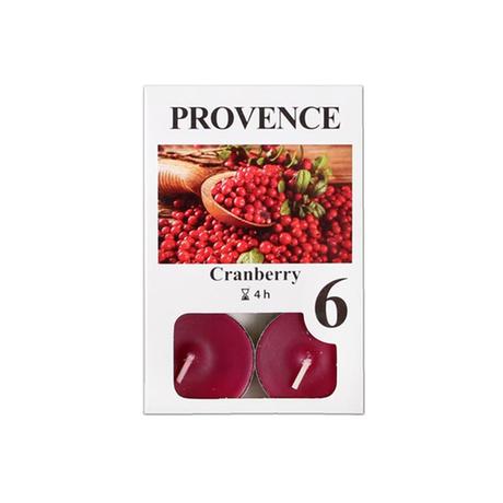 Provence Čajová sviečka PROVENCE 6ks brusnica