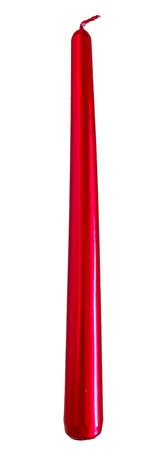 Provence Kónická sviečka 24,5cm PROVENCE metalická červená