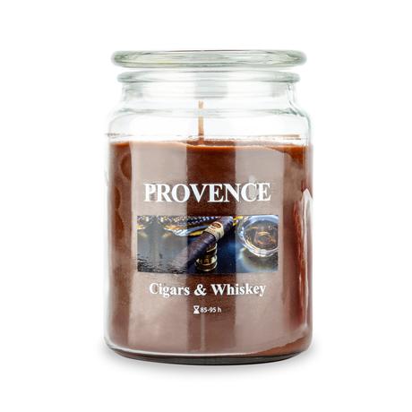 E-shop Provence Vonná sviečka v skle PROVENCE 95 hodín cigars&amp;whiskey