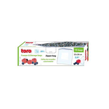 E-shop TORO Potravinové vrecká na zamrazovanie Toro 15 ks 2 l