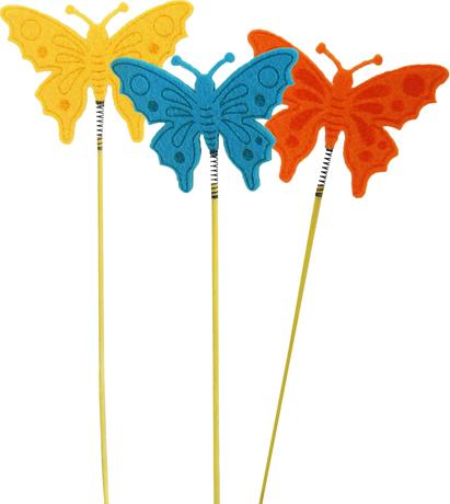 Farebný motýľ zápich MIX farieb