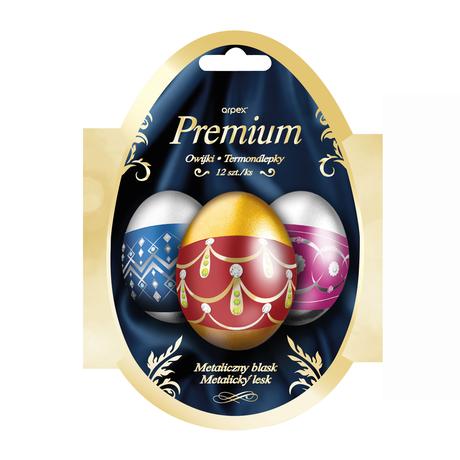 E-shop Arpex Termonálepky na veľkonočné vajíčka 12ks metalický lesk