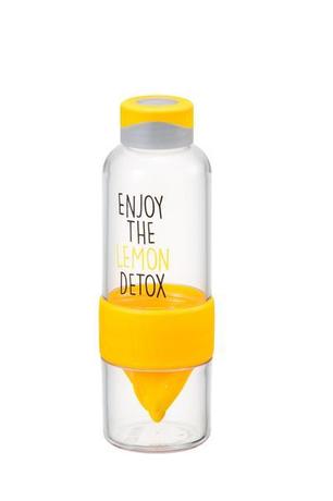 Fľaša na vodu "Bisfree Detox", 520 ml, žltá