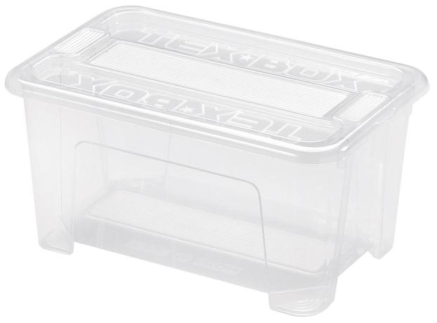 Plastový úložný box s vekom HEIDRUN TexBox 4,...
