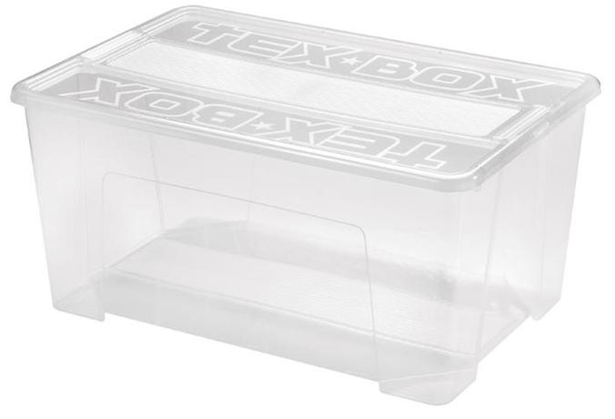 Plastový úložný box s vekom HEIDRUN TexBox 48...