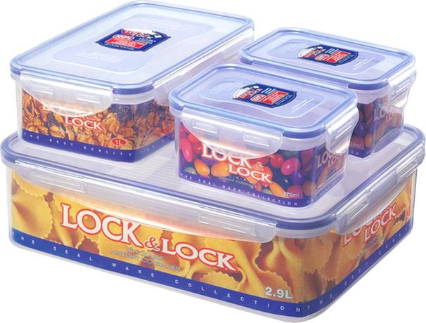 LOCKNLOCK Dóza na potraviny Lock - set 4 ks