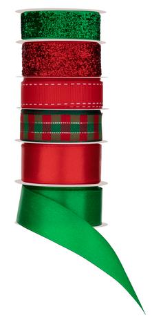 Vianočná darčeková stuha 6x1, 5m MIX farieb