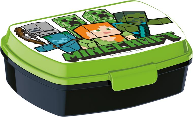 E-shop STOR Plastový desiatový box MINECRAFT 17,5x14,5x6,5cm